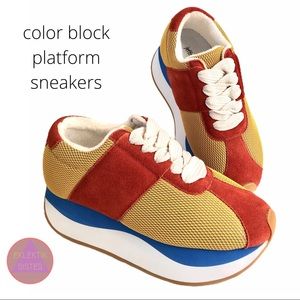 JEFFREY CAMPBELL | color block platform sneakers